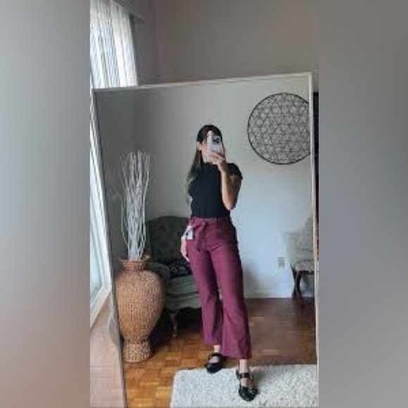 Nicole Miller Stylish Burgundy women’s Pants size 14 - Picture 14 of 14